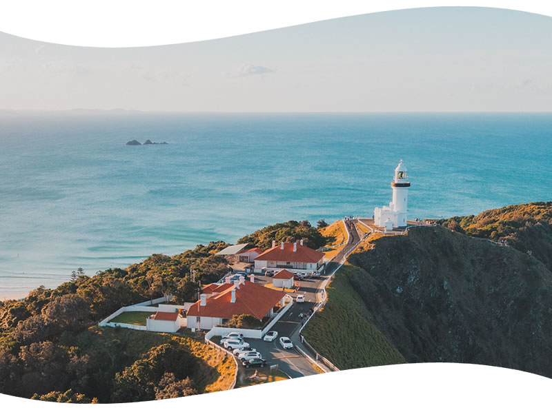 Arial image of the lighthouse