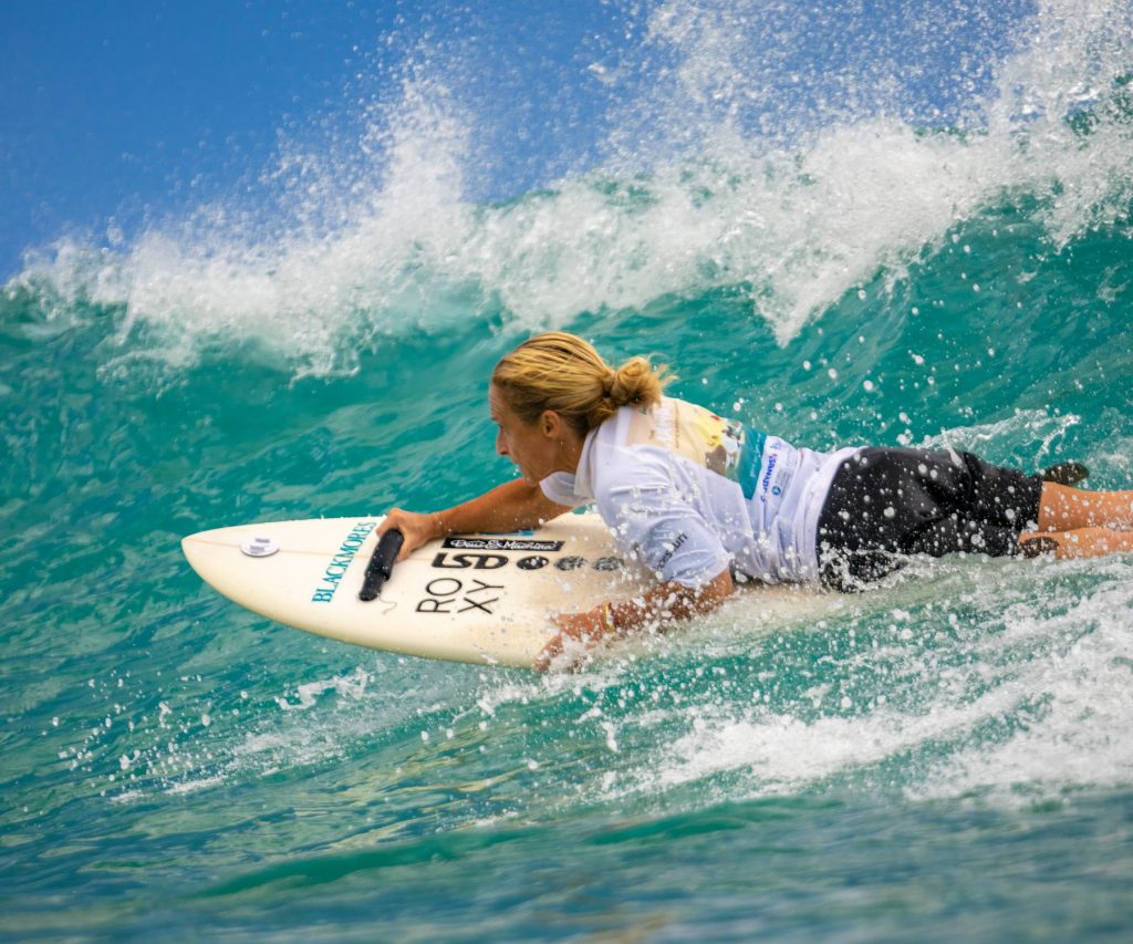 athlete surfing